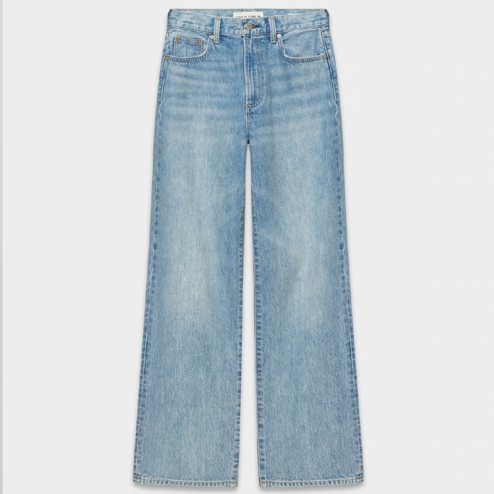 Aritzia Denim Forum The Farrah Hi-rise Wide Jean - 7 Yrs Bleu Taboo